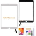 thumbnail image 7 of for iPad Mini 3 A1599 A1600 Touch Screen Replacement（No Home Button） Front Glass Panel Replacement(No LCD, No Instructions with IC Chip & Tool Kits & Screen Protector (Black), 7 of 7
