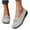 Gray, variant on Eltusu Women Flat Shoes, Round Toe Breathable Fashion Slip on Loafer Shoes Black Size 5.5-9.5
