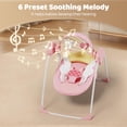 thumbnail image 2 of Columpio para bebé Monniebaby portátil con música, 9 kg, rosa, 2 of 8