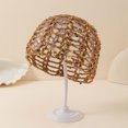 thumbnail image 4 of Women's Summer Glitter Sequin Beanie Boho Hollow Out Crochet Hat for Beach Travel Party Khaki One Size, 4 of 4