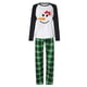 thumbnail image 1 of Pijamas navideños a juego para mujer, pajarita, muñeco de nieve, conjunto de Pijama Rojo femenino, 1 of 4