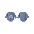 thumbnail image 2 of Miaouyo Baby Boy Romper, Long Sleeve Crew Neck Embroidery Letters Fall Bodysuit, 2 of 9
