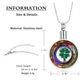 thumbnail image 3 of Circle of Life Cremation Jewelry Memorial Necklace Four-Leaf Clover Cremation Urn Necklace for Ashes Urn Keepsake with Gift Box, 3 of 7