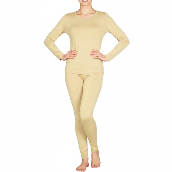 Lavra Women’s Fleece Lined Thermal Sets Winter Warm Long John Underwear Long Sleeve Top Pants Base Layer