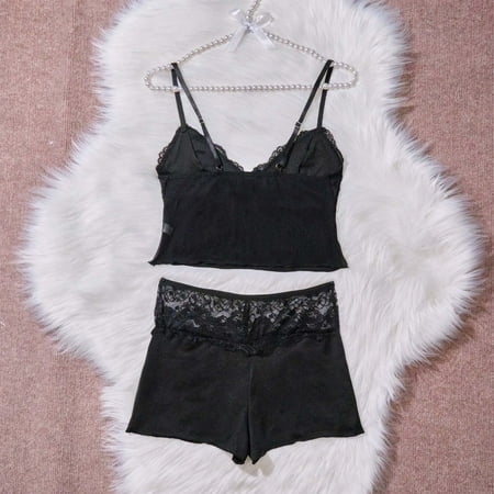 PuPy Plus Size Lingerie Bodysuit For Curvy Women  Women Sexy Lingerie Set Lace-up Bustier Bat Hem Crop Top With Cheeky Panties Two Piece Teddy Bodysuit Rave Outfits Clearance Deals