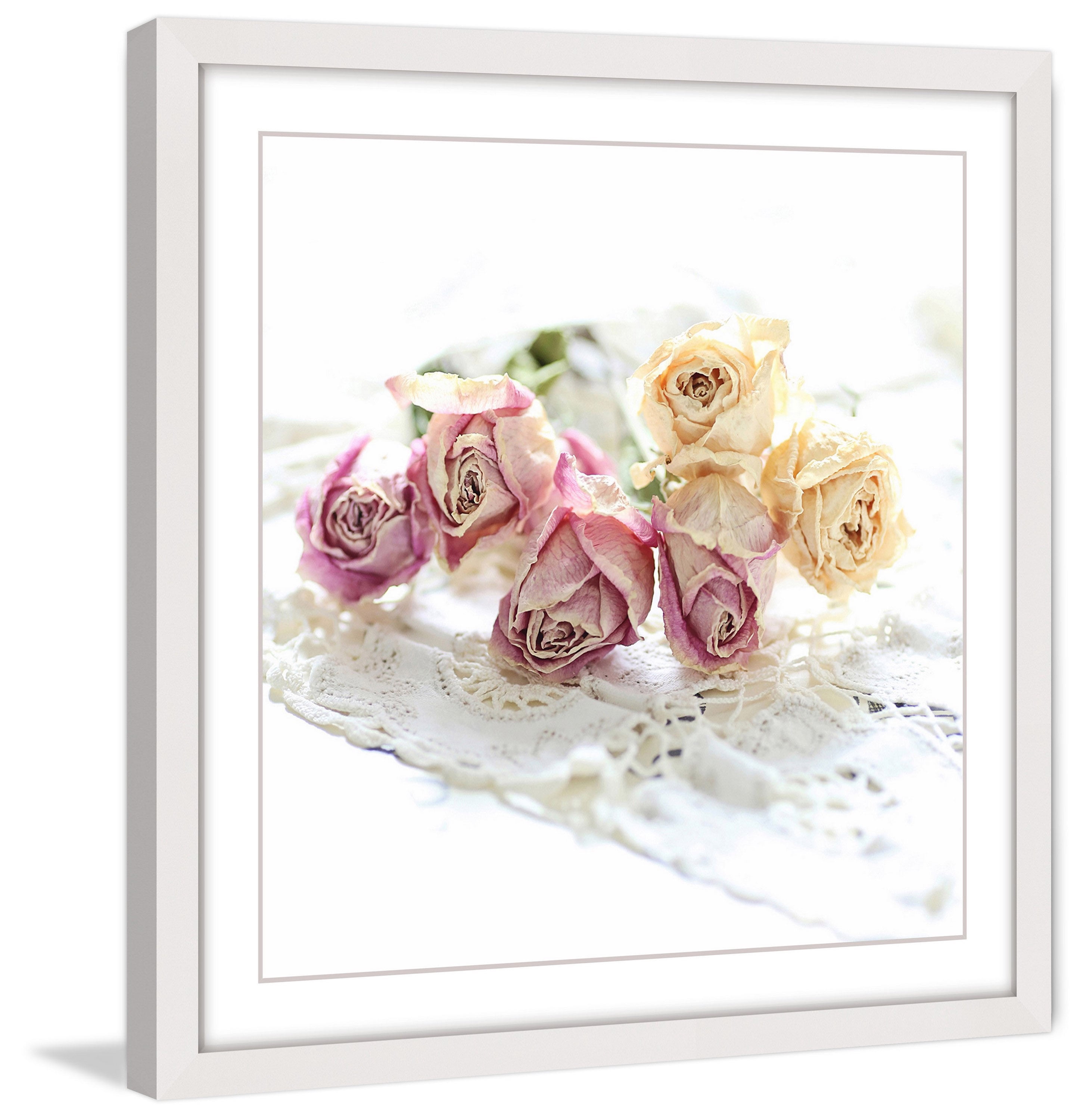 "Faded Roses" Framed Painting Print