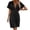 Black, variant on HOWPAY Beach Cover Ups for Women Hollow Out Swimwear Bathing Suit Coverup Summer Short Sleeve Casual Beach Dress Loose Fit Vacation Outfits Black L