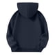 thumbnail image 5 of Sudadera deportiva informal de manga larga de color liso para niños, blusa de poliéster con capucha y mangas largas con insertos en los hombros., 5 of 6