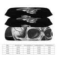 thumbnail image 2 of Juego de funda de edredón con calavera con sombrero de vaquero, tamaño king y queen, 3 piezas, 1 funda de edredón y 2 fundas de almohada con cierre de cremallera, 86 x 70 pulgadas, 2 of 8