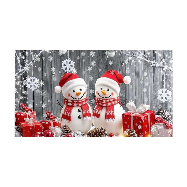 SDNall Décorations de Noël Extérieures, Décorations de Noël Intérieures, Flocons de Neige Colorés Couverture de Porte de Garage de Noël, Décorations de Fond des Fêtes, Décorations de Noël Extérieures