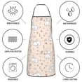 thumbnail image 6 of Pofeuu Cute Rabbit Print Aprons with Pockets, Cute Aprons for Kitchen, Cooking, Server, Barber, Chef Apron, 6 of 7