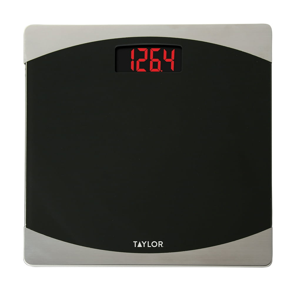 Taylor Digital Bathroom Scale Black/Metal Accents