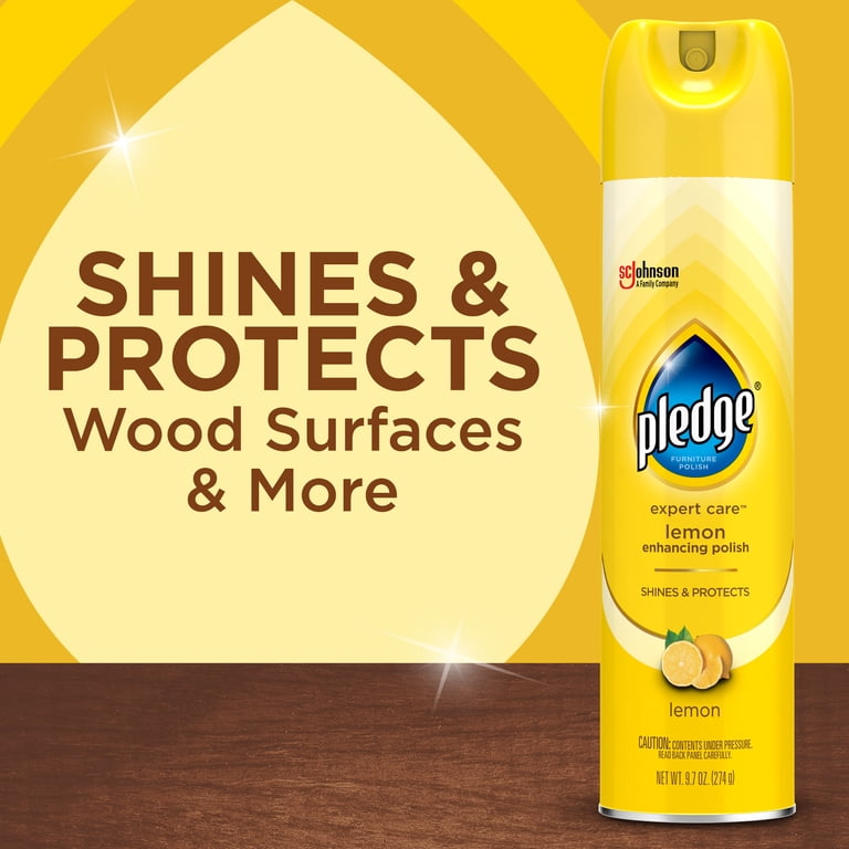 Pledge Expert Care Wood Polish, Lemon, 9.7 oz., 3-Pack photo 2