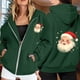 thumbnail image 2 of WILLBEST Sudadera de Mujer con Estampado Navideño, Cremallera, Manga Larga, Bolsillo, Cordón Ajustable y Capucha Informal XXX-Grande, 2 of 8