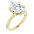 thumbnail image 4 of Pompeii 3 Ct Oval Moissanite Solitaire Engagement Ring 14k Yellow Gold (H/I,VVS1), 4 of 4