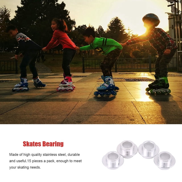Roulements de Patins, 15 Pcs Roulements de Patins à Roulettes Roulements de Patins Poussoirs Entretoises Très Polyvalentes