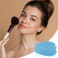 thumbnail image 2 of Unique Bargains 1 Pc Heart Shape Makeup Brush Cleaner Blue, 2 of 6