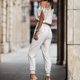 thumbnail image 2 of Pantalones informales para mujer Pelele con cuello en V ropa holgada de verano pantalones de calle para mujer FLhrweasw Nuevo, 2 of 8