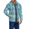 thumbnail image 2 of Goofa Cat Fish Pattern Mens Full-zip Hoodie, Zip-up Pullover Hooded Sweatshirt, Kangaroo Pocket Hoodie Ideal for Daily Wear, Travel, and Home-3X-Large, 2 of 5