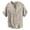 n-466Khaki2219, variant on CUSTG T-Shirts Summer Linen Short Sleeve Casual T Shirt Men's Stand Pullover Shirt Relaxed Fit O-Neck Tops