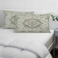 thumbnail image 3 of Sage Green Boho Pillow Covers, Linen Long Throw Pillow Case, Vintage Abstract Art Ethnic Tribe Holiday Pillow Protector Decorative Cushion Cover for Living Room/Bedroom 12" x 20", 3 of 8
