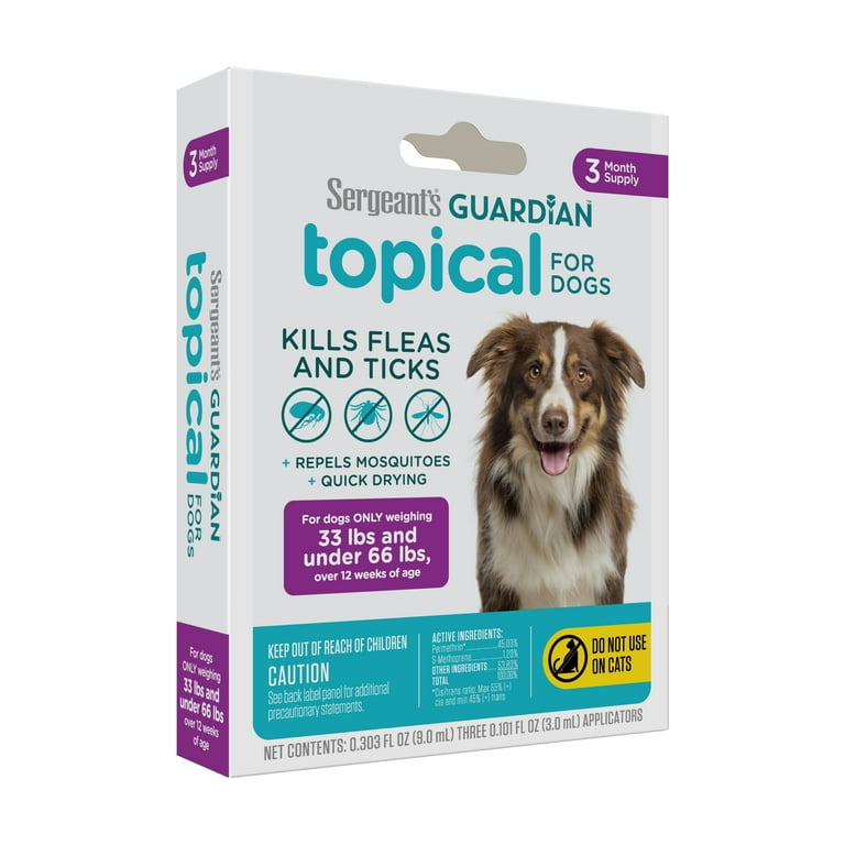 SERGEANT S GUARDIAN Flea Tick Topical for Dogs 33 66 lbs 3