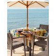 thumbnail image 3 of Outdoor Tablecloth with Umbrella Hole for Patio/Picnic/Party/Camping, Spring Dog Waterproof Table Cloth Square Cover Washable, Rustic Watercolor Botanical Floral Sunflower (60"x 60"), 3 of 8