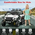 thumbnail image 6 of EastVita Ride on Car with 6 EVA Wheels&4WD, 24V Battery Powered Electric Car for Ages 3-6 Kids, Electric Vehicle with Remote Control, 4 motors, 3 Speeds, Music, Red White, 6 of 7