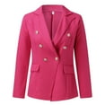 thumbnail image 4 of Vedolay Tops Suit Jackets for Women Casual Blazer Professional Work Suit Jacket with Pockets,Hot Pink M, 4 of 5