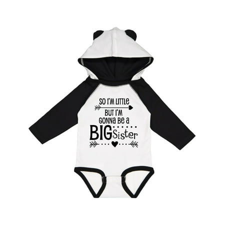 

Inktastic So I m Little but I m Gonna Be a Big Sister Gift Baby Girl Long Sleeve Bodysuit