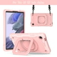 thumbnail image 5 of SaniMore for Samsung Galaxy Tab A9 8.7" 2023 SM-T550 SM-P550 Case, Multi-Functional Case with Handle Shoulder Strap & 360° Rotatable Kickstand Shockproof Protective Case for Girls Boys, Rosegold, 5 of 9