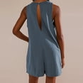 thumbnail image 6 of GILIGEGE Women's Summer Sleeveless Romper Casaul Beach Vacation Loose Shorts Jumpsuit Overalls Outfits 2025 with Pocket Linen Overalls for Women Fashionable Cotton and Linen Pocket Jumpsuit Shorts, 6 of 7