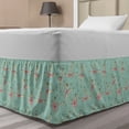 thumbnail image 1 of Ballet Bed Skirt, Ballerinas Dancing in Various Poses Fine Arts Theme Theatrical Activity, Elastic Bedskirt Dust Ruffle Wrap Around for Bedding Decor, 4 Sizes, Seafoam Pale Pink Cream, by Ambesonne, 1 of 2