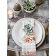 thumbnail image 2 of Easter Bunny Cloth Napkins Set of 8 Reusable Dinner Napkins, Spring Watercolor Pink Flower Grey Plaid Cocktail Napkin Washable Table Napkins for Wedding/Holiday Party/Baby Shower 20"x20", 2 of 7