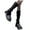 02_Black, variant on HNMKIU Japanese Leg Warmers Gothic Knit Long Socks Leggings Gaiters Knee Winter Ankle Heap Sock Cozy Socks for Fashion Wear 01_Black,One Size