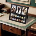 thumbnail image 2 of Challenge Coin Display Holder with Photo Frame Holds Three 6x4 Inch Photos & 17-30 Challenge Coin for Family Memories Collectors, 2 of 6
