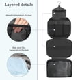 thumbnail image 3 of Neceser Maliton para hombre y mujer | Grande para viajar | Bolsa Higiénica Compacta Colgante con 4 Compartimentos | Bolsa de ducha de baño impermeable (negro), 3 of 5