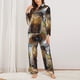 thumbnail image 2 of Fotbe Cat In Sun Hat Conjunto de Pijama de Manga Larga para Mujer con Estampado, Ropa de Dormir de 2 Piezas, Conjunto de Casa Suave y Cómodo con Bolsillos-XX-Large, 2 of 7