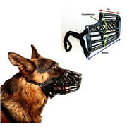 Angle View: Basket Cage Dog Muzzle Size (Black, Large - Snout Circumference - 12")