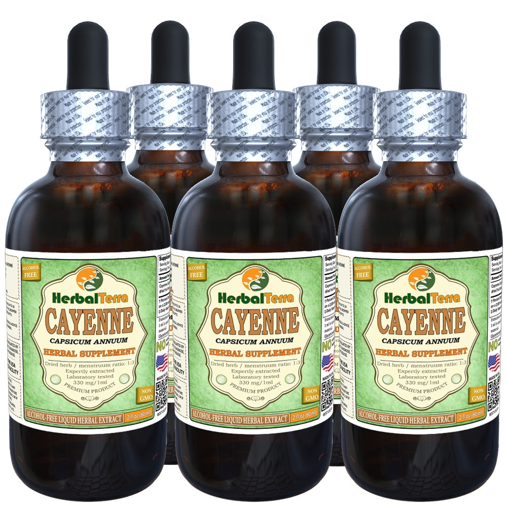 Cayenne (Capsicum Annuum) Glycerite, Organic Dried Fruits AlcoholFREE