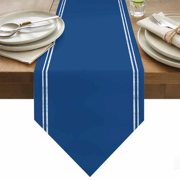 Solid Color Table Runner 36 Inches Long Navy Blue Table Runners for Dining Room Tabletop Dresser Scarf Home Party Banquet Wedding Holiday Decoration