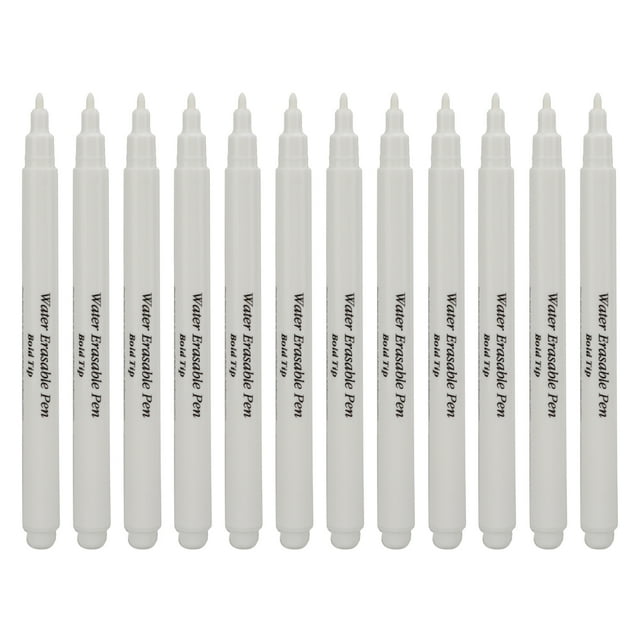12 Pcs Water Soluble Pen Washable Faded Water Soluble Pens Sewing Embroidery Fabric Marking Marker