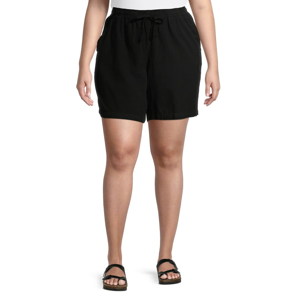 Erika Erika Women's Plus Size Lucy Soft Pull On Drawstring Shorts