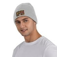 thumbnail image 5 of ZICANCN Mexican Flowers Sugar Skull Knit Beanie Hat, Winter Cap Soft Warm Classic Hats for Men Women, Gray, 5 of 8