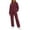 Wine, variant on Tqcoqu Women's Solid 2 Piece Sweatsuit,Crew Neck Long Sleeve Sweatshirt & Elastic Waist Wide Leg Sweatpants,Thick Casual Loungewear Outfit Set,Beige Women's S-XXXL