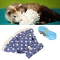 thumbnail image 4 of Small Pet Harness Leash, Rabbit Dress Lead Leash Set Adjustable Cute Blue Star Print  for Outing for Guinea Pigs for Ferrets S,M, 4 of 7