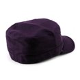 thumbnail image 4 of NYFASHION101 Fashionable Solid Color Unisex Fitted Army Military Cadet Cap, Dk Purple, XL, 4 of 4
