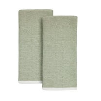 Better Homes & Gardens 2 Piece Flat Woven Kitchen Towel, Green