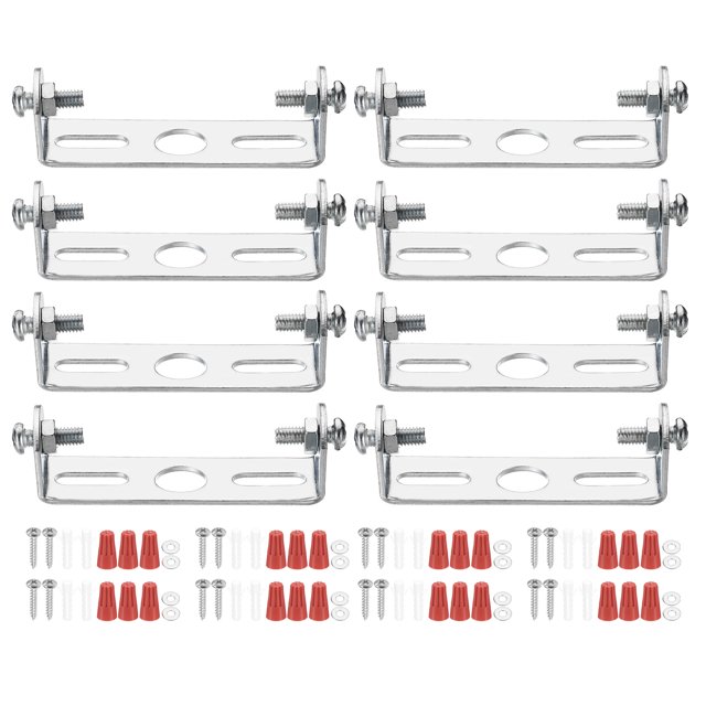 Uxcell 60mm (2.36") Universal Light Fixture Mounting Bracket Kit, Light Crossbar Round Ceiling Plate with Screw 8 Set