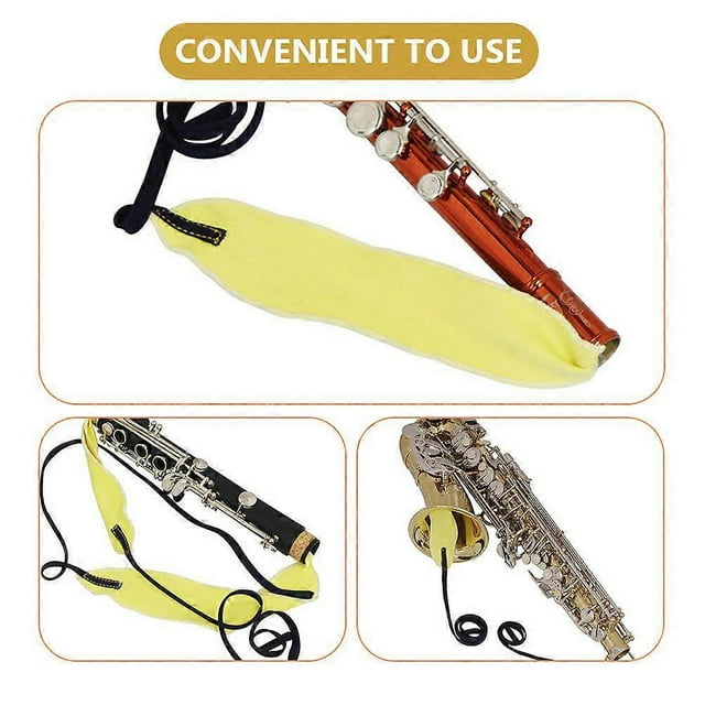 2pcs Flute Maintenance Cleaning Cloths Saxophone Cleaning Cloths Instrument Cleaning Tools